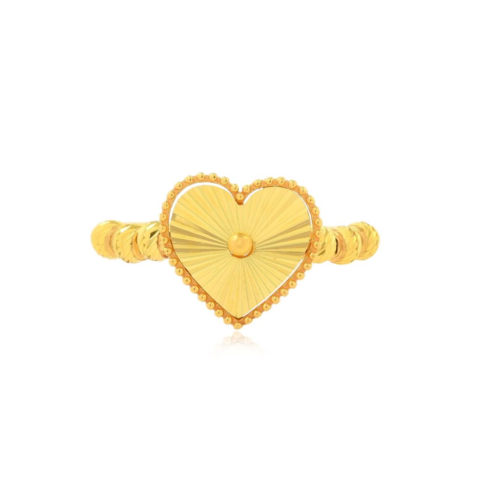 Timeless Romance: 22K Heart Ring for Valentine's Day