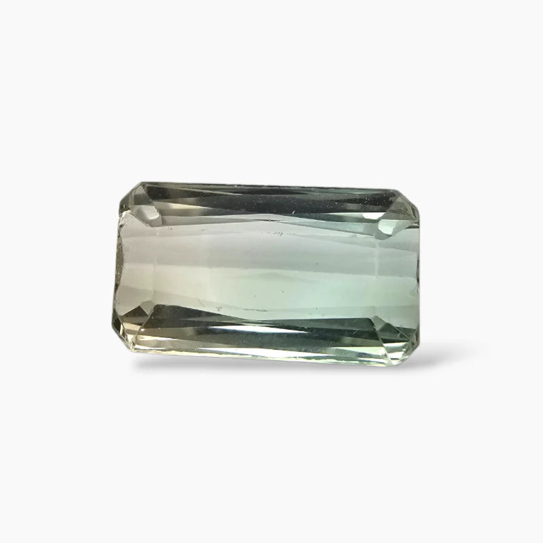 Rare 5.35 Carat Bi-Color Tourmaline Stone – Emerald Cut Green and Pink Tourmaline Gem