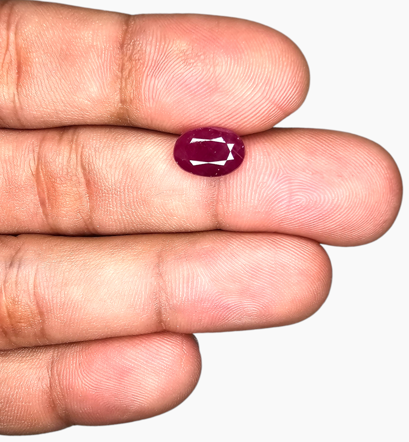 Natural Ruby Stone 2.60 Carats Oval Shape Burma Origin Size 10.3x7.2mm