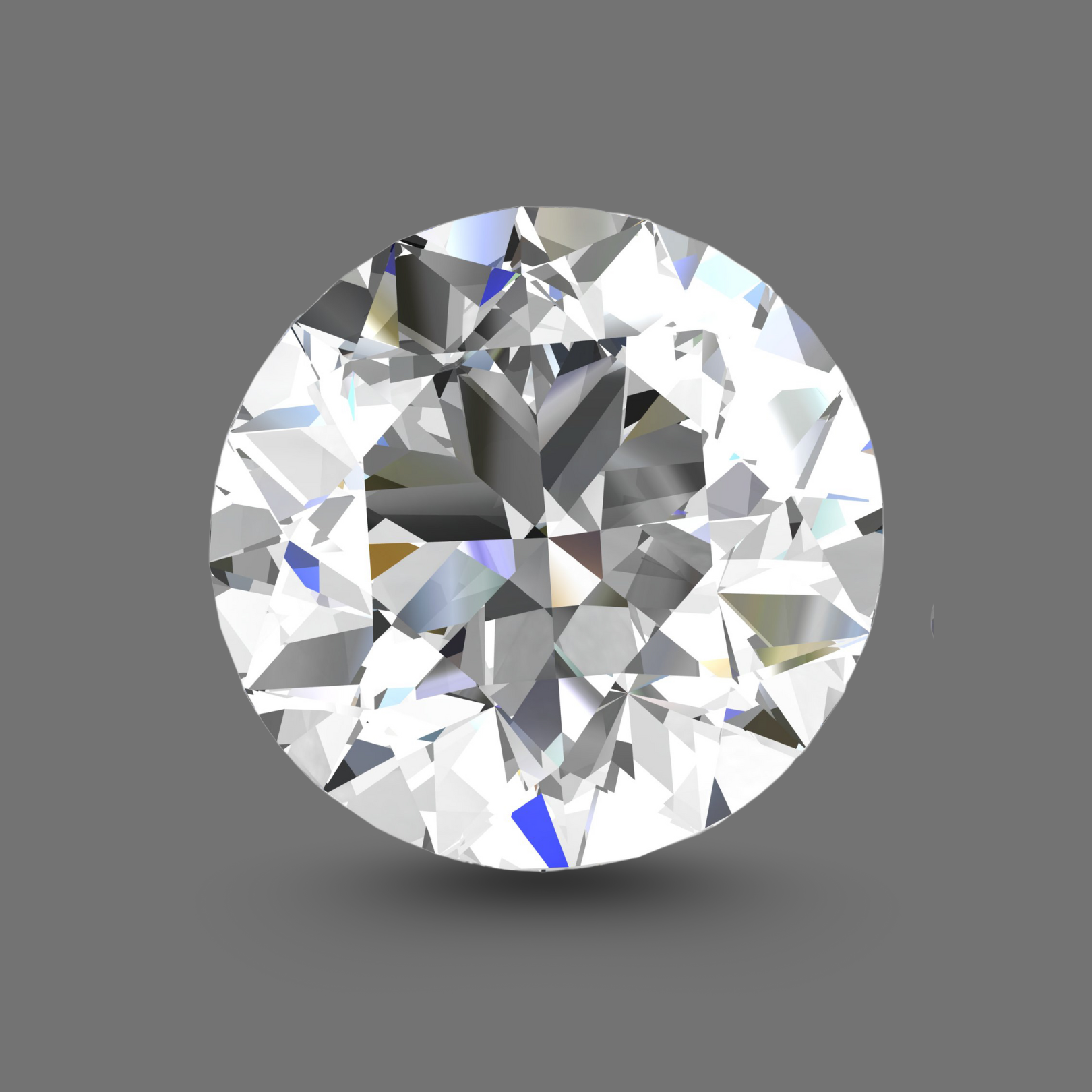 Natural Moissanite Stone Round 1 Carats 6.5 mm