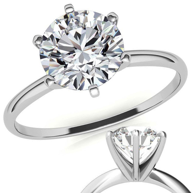 Engagement Ring - Moissanite Solitaire Ring (1.5mm)